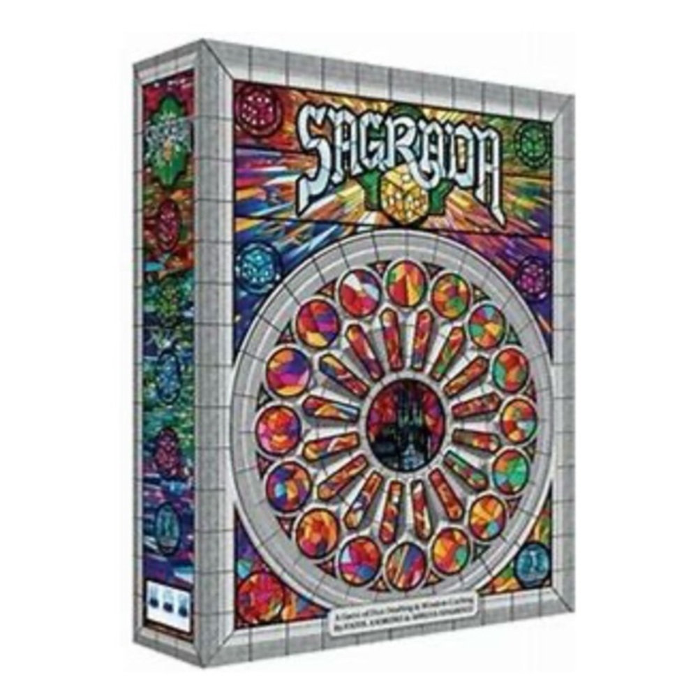 Sagrada Board Game with Colorful Dice